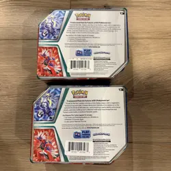 Pokemon TCG - Lot of 2 Tins - PALDEA LEGENDS - Koraidon Ex & Miraidon Ex SEALED - Image 2
