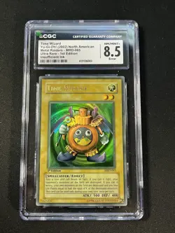 Yugioh Time Wizard MRD-065 1st Edition Ultra Rare FADED Yugioh CGC 8.5 - Image 1