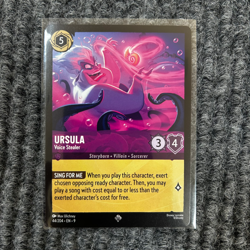 Disney Lorcana Fabled Ursula Voice Stealer 44/204 Super Rare Card NM Blurple - Image 1