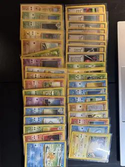 WOTC Pokemon Base Set Unlimited 45 Card Lot Common/uncommon LP - Image 1