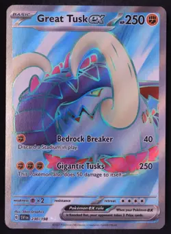Great Tusk ex 230/198 - Pokemon Scarlet & Violet Ultra Rare Card - Image 1