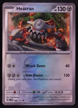 Heatran 068/131 Master Ball Holo - Pokemon Prismatic Evolutions Uncommon Card - Image 1