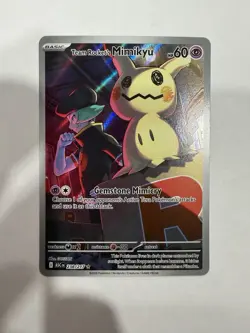 Pokemon TCG Team Rocket's Mimikyu 238/217 Full Art Holo Rare 60 HP Psychic - Image 1