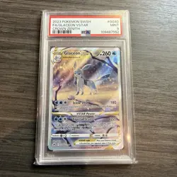 2023 POKEMON SWORD & SHIELD CROWN ZENITH #GG40 FULL ART/GLACEON VSTAR PSA 9 - Image 1