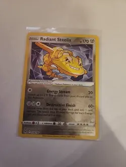 Pokemon TCG Radiant Steelix Holo Card Swsh11: Lost Origin 124/196 - Image 1