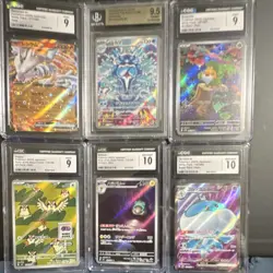 Pokemon Art Rare Holo Japanese 2023 Block Frame Lot of 6 Standard Cards - Image 1