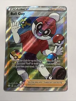 TRAINER BALL GUY SHINING FATES 065/072 HOLO ULTRA RARE 2021 POKEMON TCG [B] - Image 1