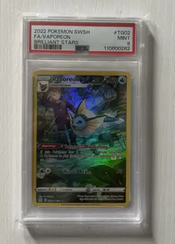 Vaporeon – Brilliant Stars Trainer Gallery PSA 9 Pokemon TCG - Image 1
