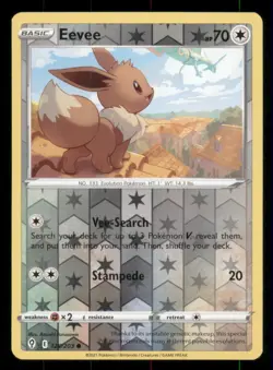 Eevee SWSH07: Evolving Skies #125/203 Common Reverse Holo Pokemon LP - Image 1