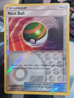 Pokemon TCG Nest Ball - 123/149 - NM - Sun and Moon - Reverse Holo - Image 1