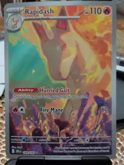 Tcg Pokemon Rapidash 189/182 Sv10: Destined Rivals Holo Pack Fresh NM - Image 1