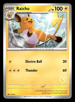 Raichu My First Battle Pikachu Deck Pokemon NM - Image 1