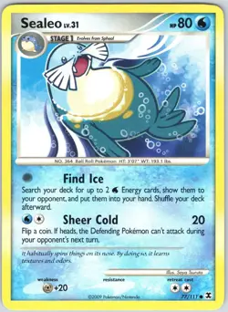 Sealeo 77/111 Common Rising Rivals Pokemon NM - Image 1