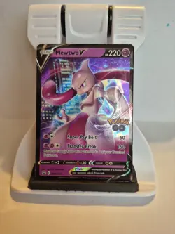 Mewtwo V SWSH223 Black Star Promo Pokemon Go Holo English - Image 1