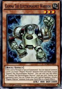 Gamma The Electromagnet Warrior - Super Rare 1st Ed. SDMY-EN003 - NM - YuGiOh - Image 1
