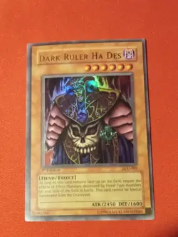 Yu-Gi-Oh Dark Ruler Ha Des LOD-001 1st Edition Very Light Played Good Condition - Image 1