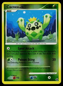 Pokemon Card - Cacnea Great Encounters 62/106 Common Reverse Holo - Image 1