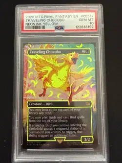 2025 MTG FINAL FANTASY #0551A TRAVELING CHOCOBO PSA 10 - Image 1