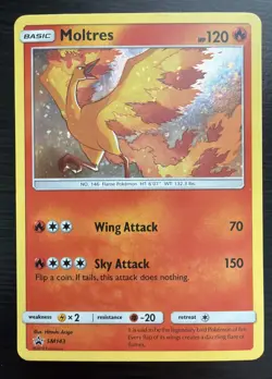 Moltres SM143 SM Promo Cosmos Holo Pokemon TCG - Image 1