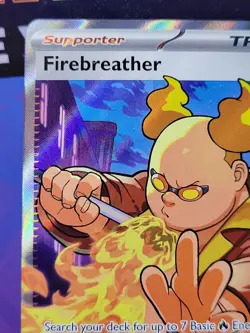 Pokemon TCG Phantasmal Flames Firebreather 119/094 Full Art NM English - Image 2