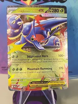 Mega Heracross ex 004/094 Double Rare Phantasmal Flames Pokemon TCG ENGLISH NM - Image 1
