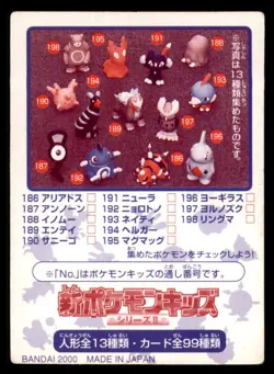 2000 Pokemon Bandai Kids Card Marill Japanese #152 - Image 2