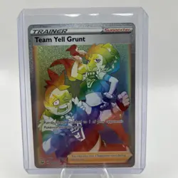 Pokemon Team Yell Grunt 210/202 Sword & Shield Full Art Holo Secret Rare Card - Image 1