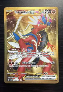 Koraidon EX 254/198 Gold Secret Rare Scarlet & Violet Pokemon TCG Card NM- - Image 1