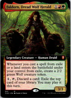 Commander Legends: Baldur's Gate #641 Faldorn, Dread Wolf Herald (Extended Art) - Image 1