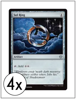 4x Sol Ring - 0058, Lorwyn Eclipsed Commander, Magic MTG NM - Image 1