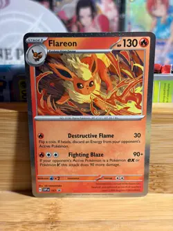 FLAREON SV167 Prismatic Evolutions 'Poster Collection' Promo Pokemon TCG NM - Image 1