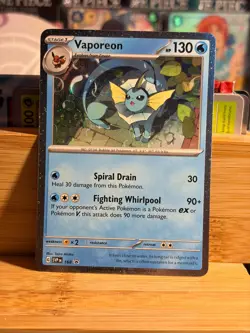 Vaporeon SV168 Prismatic Evolutions 'Poster Collection' Promo Pokemon TCG NM - Image 1