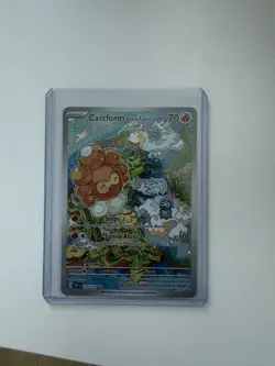 Pokemon TCG Castform Sunny Form Illustration Surging Sparks 195/191 - Image 1