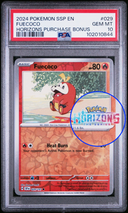 2024 POKEMON PROMO #029 FUECOCO HORIZON STAMPED PSA 10 SURGING SPARKS SSP EN #29 - Image 1