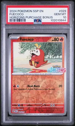 2024 POKEMON PROMO #029 FUECOCO HORIZON STAMPED PSA 10 SURGING SPARKS SSP EN #29 - Image 2