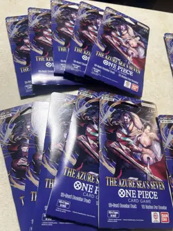 One Piece TCG The Azure Sea’s Seven OP-14 Sleeved Booster Pack Lot Of 16 Sealed - Image 2
