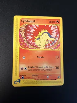 Pokemon Card Old Comune Expedition Set Base ENG 105/165 Cyndaquill - Image 1