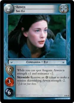 LOTR TCG HUNTERS Arwen She-Elf 15R11 LP/NM a Top Shelf Card - Image 1