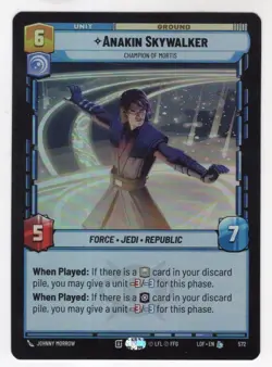 Star Wars Unlimited LotF Foil Legendary Card LOF572 Anakin Skywalker - Image 1