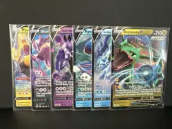 Pokemon TCG Sword & Shield Era Rare V Cards - Rayquazza V #100 Crown Z + 5 More - Image 1