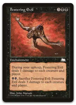 Festering Evil (NM) Weatherlight WTH Magic MTG - Image 1