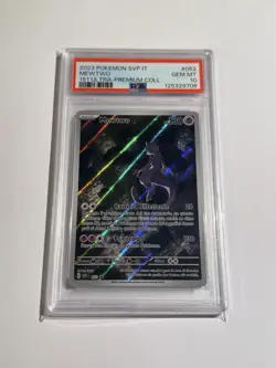 pokemon psa 10 mewtwo 052 promo ultra premium 151 mew svp it ita in italiano nm - Image 1