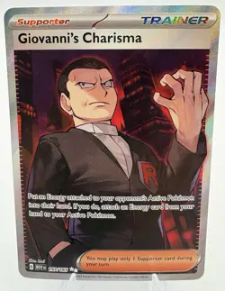 Giovanni's Charisma SR 197/165 Ultra Rare Pokemon Scarlet & Violet 151 - Image 1
