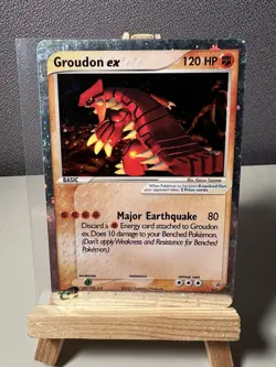 Pokemon 2003 Groudon EX Holo Black Star Promo 002 SWIRL Nm-LP See Pictures - Image 1