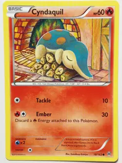 Cyndaquil 18/162 PL / LP - XY Breakthrough Pokemon Card - Tomokazu Komiya Art - Image 1