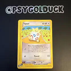 Togepi 114/147 Aquapolis WOTC Vintage Pokemon 2002 - Image 1