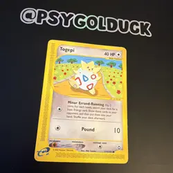 Togepi 114/147 Aquapolis WOTC Vintage Pokemon 2002 - Image 2