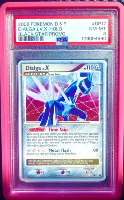 Dialga LV.X DP17 Diamond and Pearl Holo Pokemon 2008 PSA 8 - Image 1