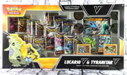 Pokemon TCG Lucario V & Tyranitar V Heavy Hitters Premium Collection NEW B6 - Image 1