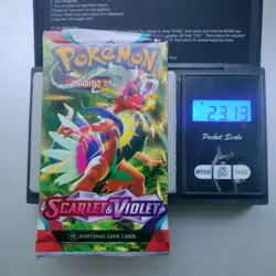 Heavy 23.13g Pokemon Tcg scarlet and violet base Booster Pack Factory Sealed New - Image 1